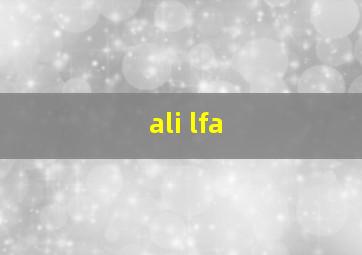 ali lfa